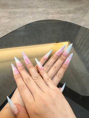 Cotton Candy Sky Pastel Handmade Press-On Nails for Cute Looks