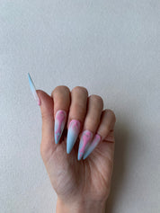 Cotton Candy Sky Pastel Handmade Press-On Nails for Cute Looks