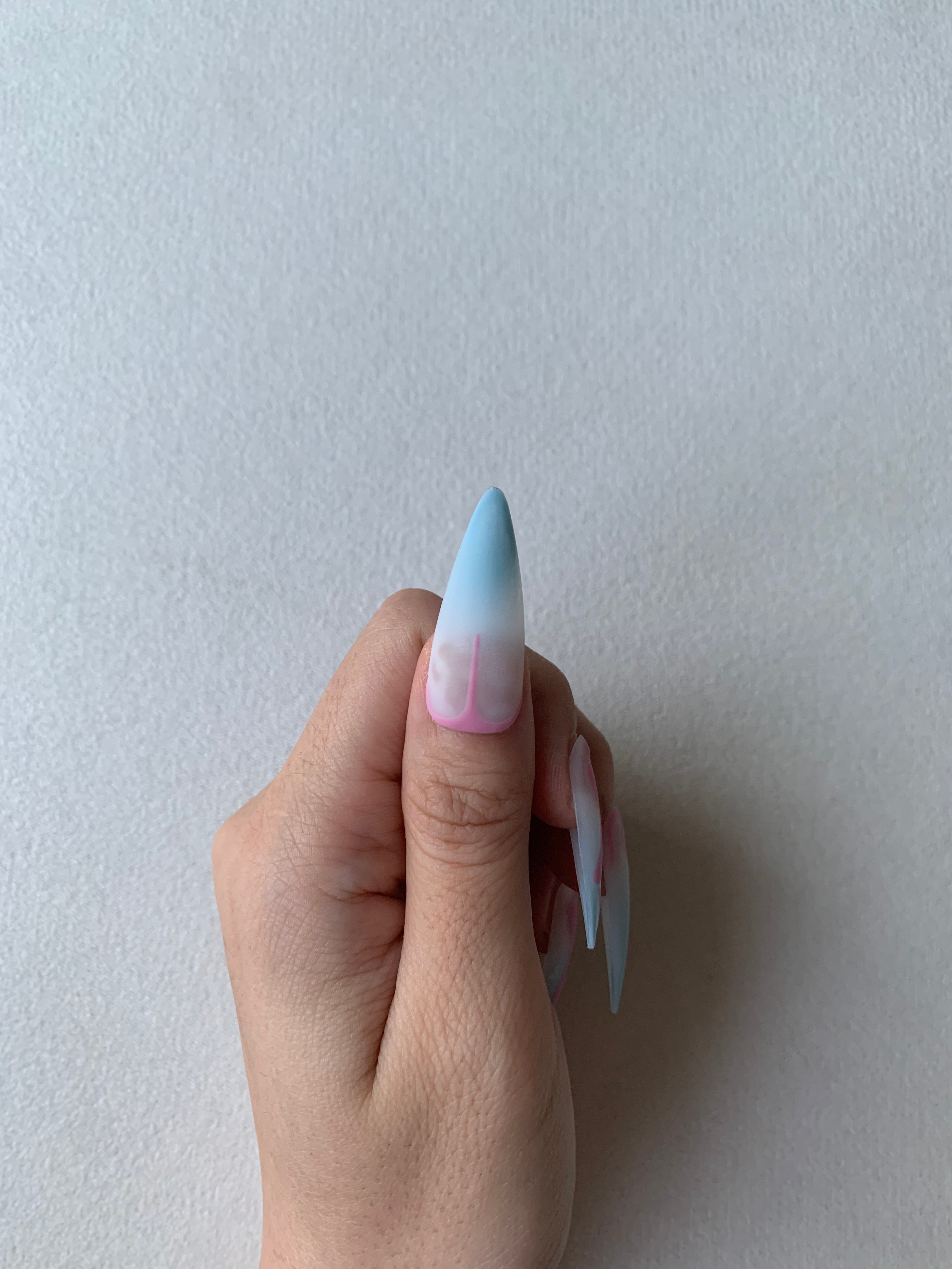 Cotton Candy Sky Pastel Handmade Press-On Nails for Cute Looks