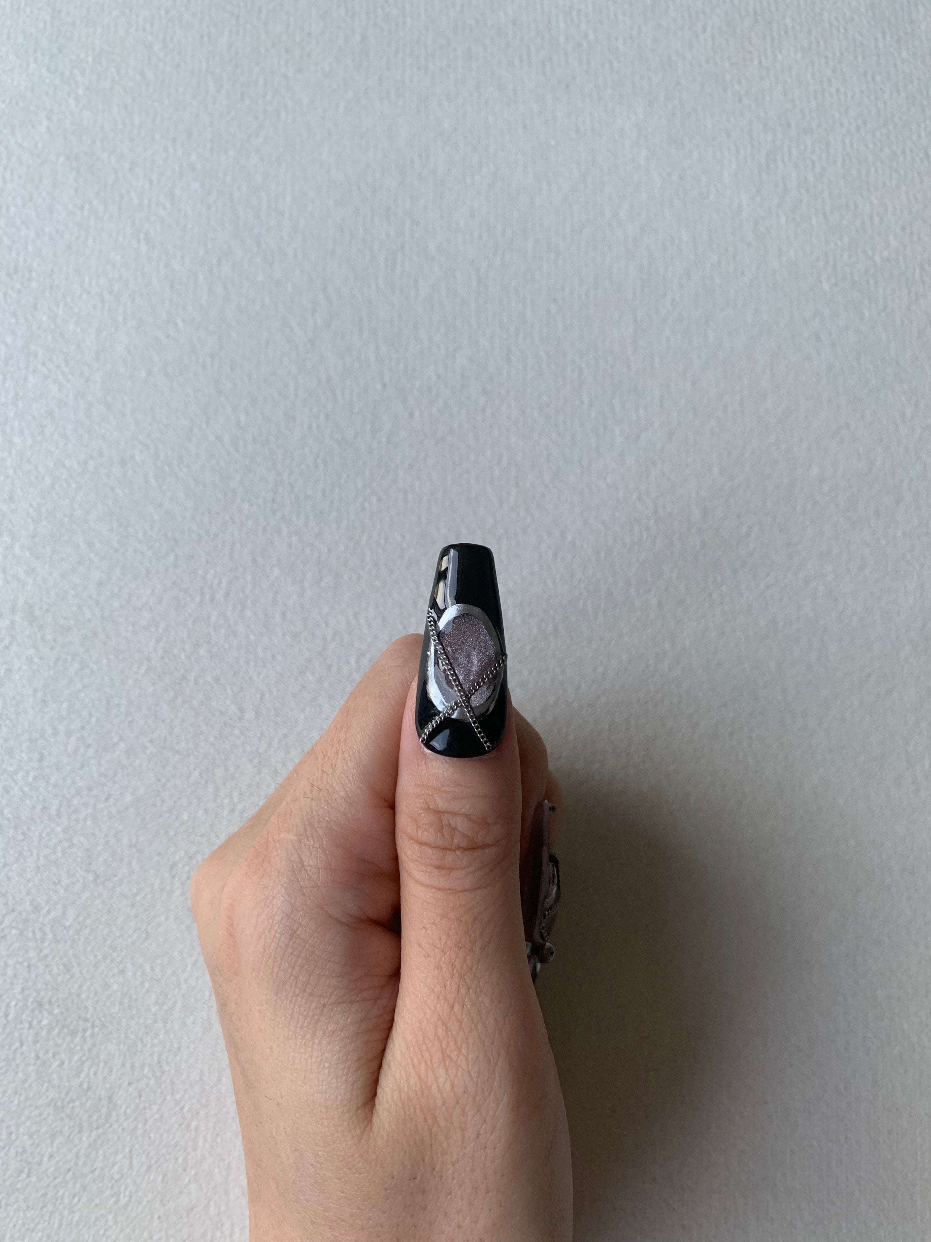 Nightfall Pink Handmade Press-On Nails for Evening Romance