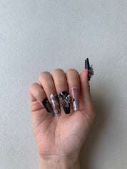 Nightfall Pink Handmade Press-On Nails for Evening Romance