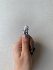 Ice Blue Mist Blue Handmade Press-On Nails for Winter Style