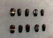 Crimson Crush Red Handmade Press-On Nails for Date Night