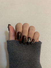 Crimson Crush Red Handmade Press-On Nails for Date Night