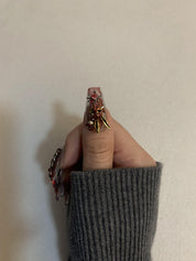 Flame Kiss Red Handmade Press-On Nails for Bold Date Night
