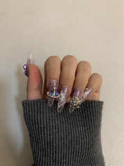 Purple Pixie Cute Purple Handmade Press-On Nails