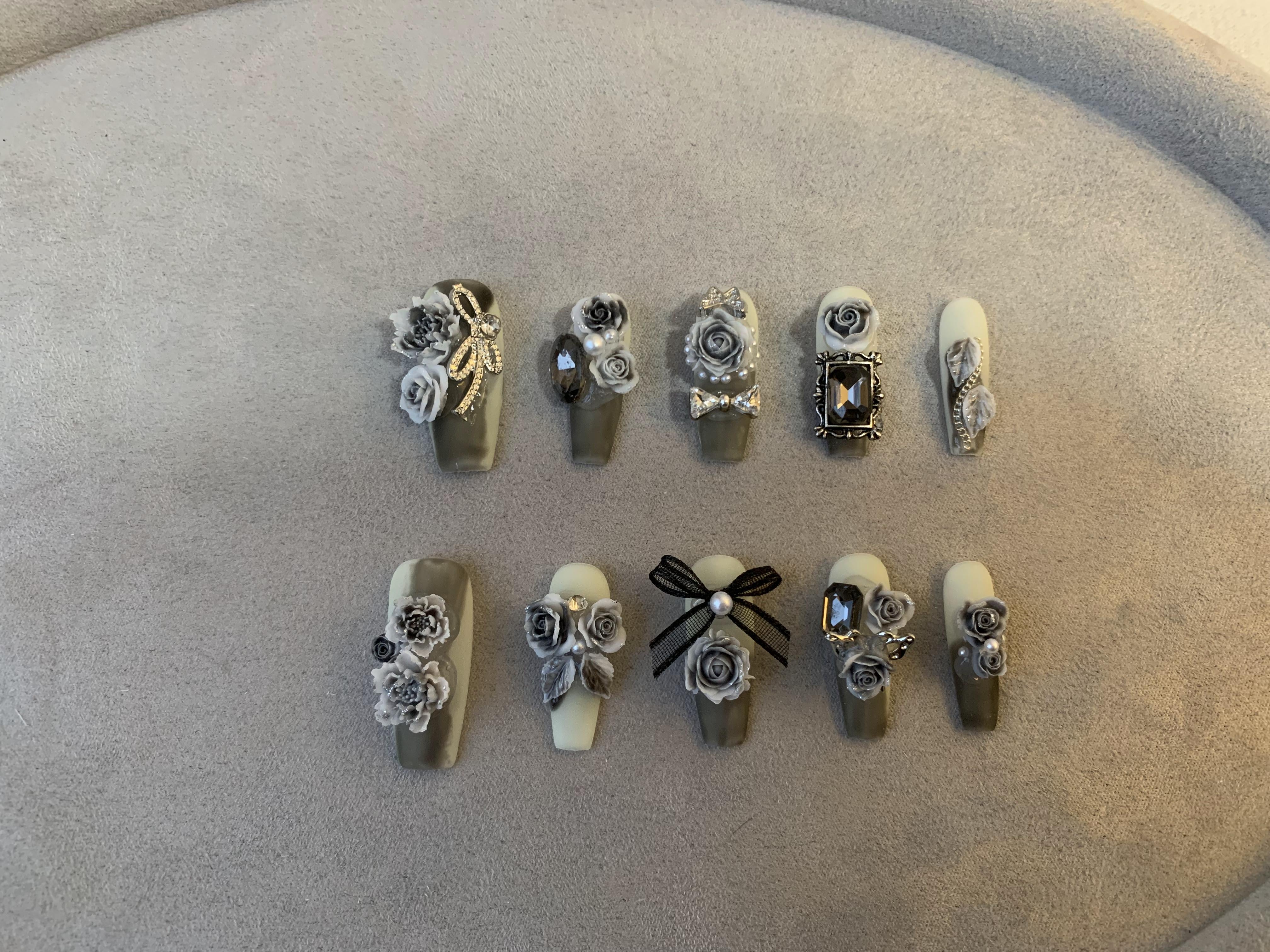Urban Twilight Handmade Press-On Nails for Modern City Style