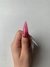 Blush & Bloom Pink Floral Handmade Press-On Nails for Spring