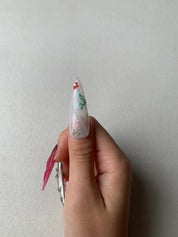 Blush & Bloom Pink Floral Handmade Press-On Nails for Spring
