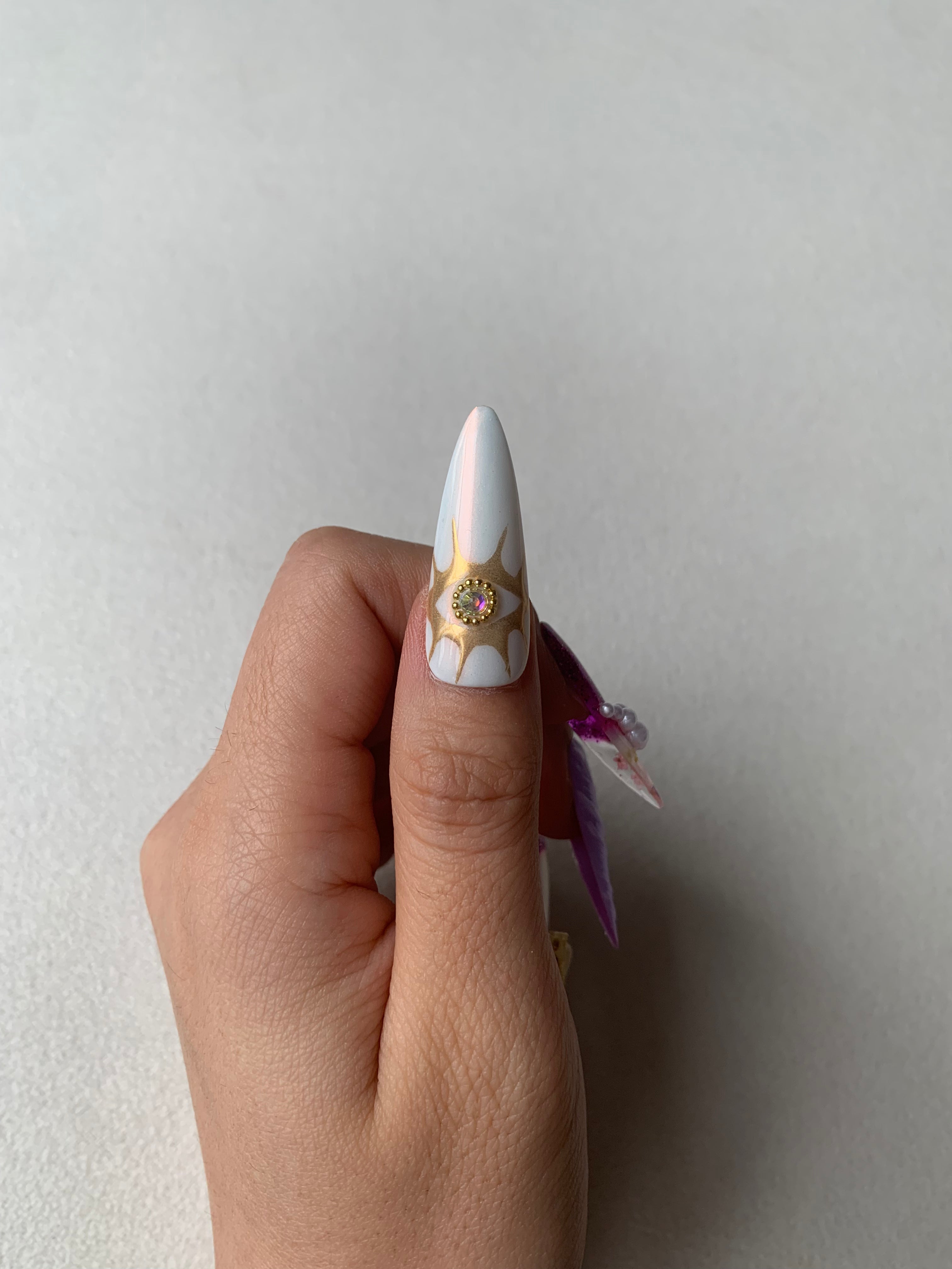 Lavender Love Story Purple Handmade Press-On Nails for Date Night