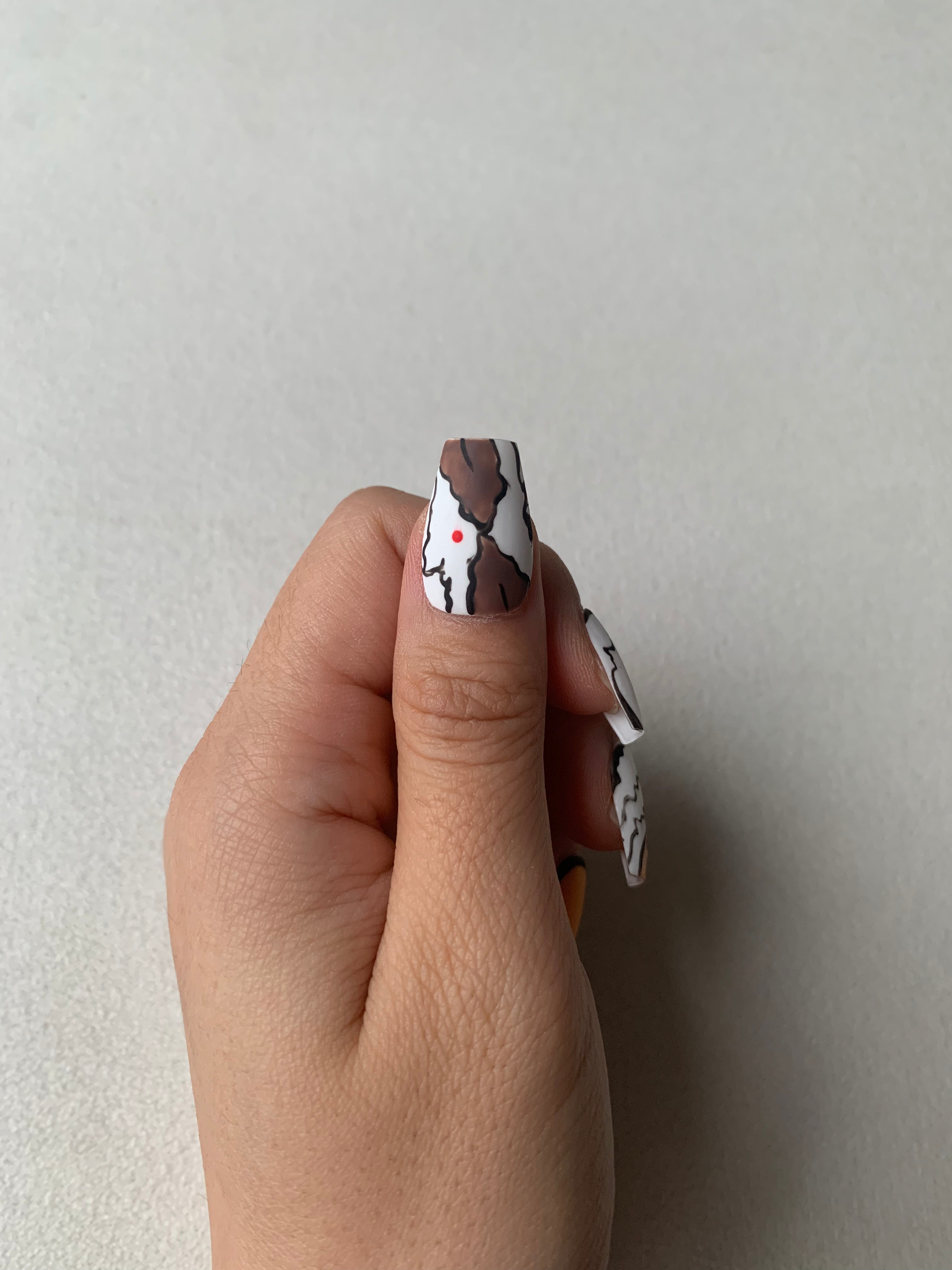 Tangerine Tango Orange Handmade Press-On Nails for Vacation