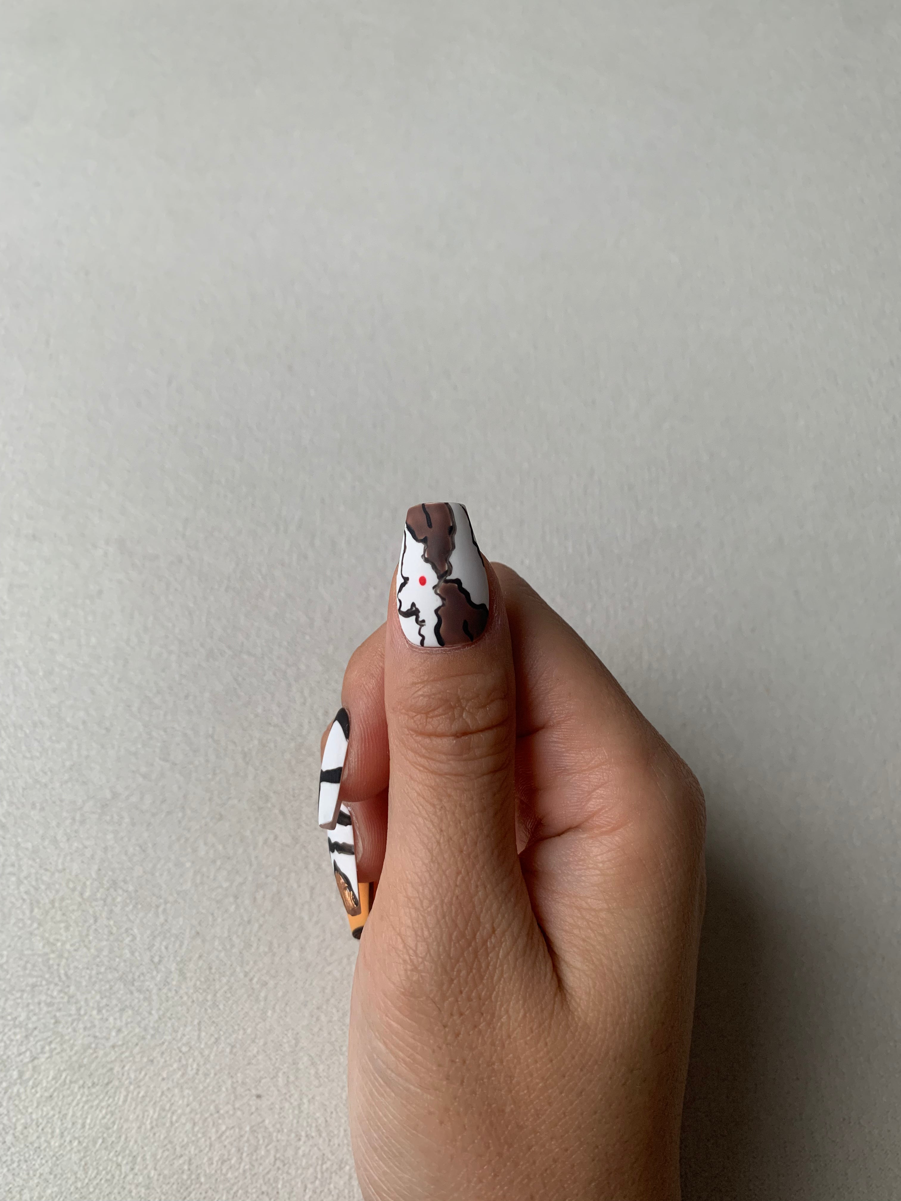 Tangerine Tango Orange Handmade Press-On Nails for Vacation